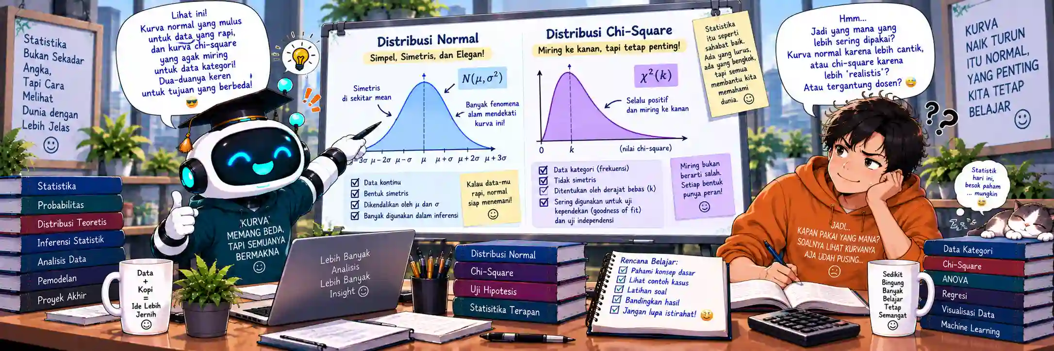 Statistika dan Probabilitas: Distribusi Probabilitas Kontinu (Normal dan Chi-Square)