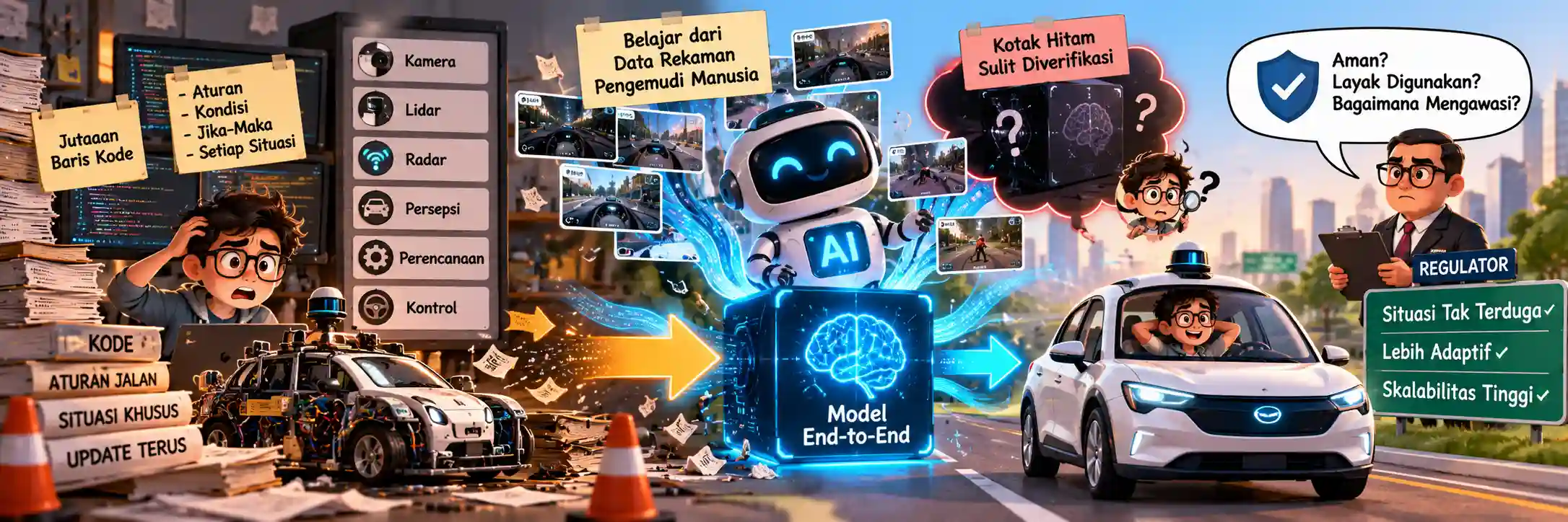 Mobil Otonom Kini Belajar Menyetir, Bukan Lagi Diprogram Menyetir