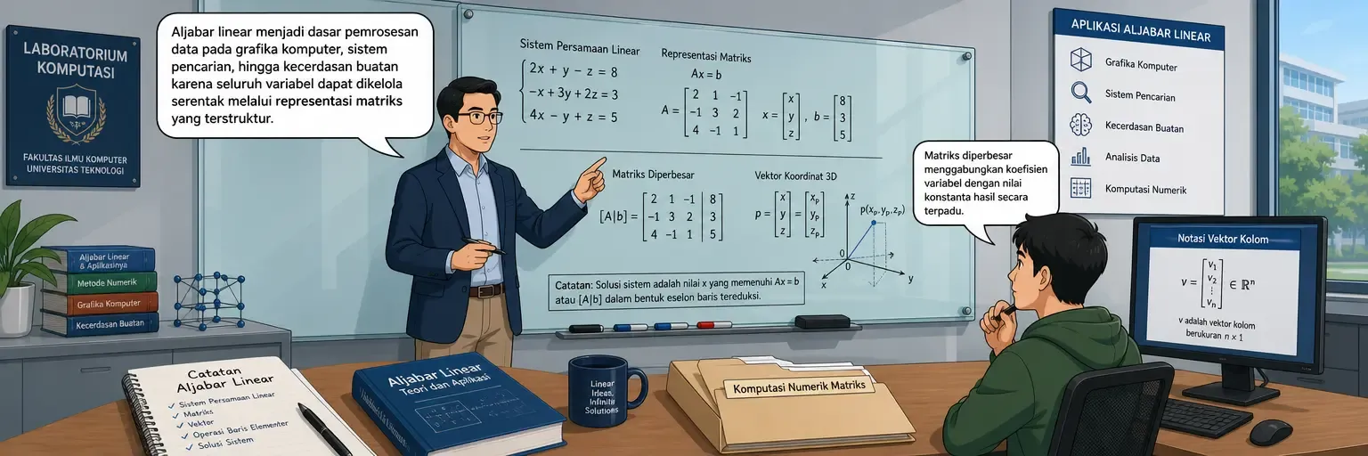 Aljabar Libear: Representasi Matriks Sistem Persamaan Linear
